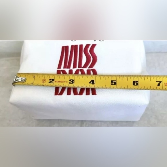 NEW DIOR Miss Dior White/Red Makeup Bag Cosmetic Pouch with box. - Picture 4 of 4